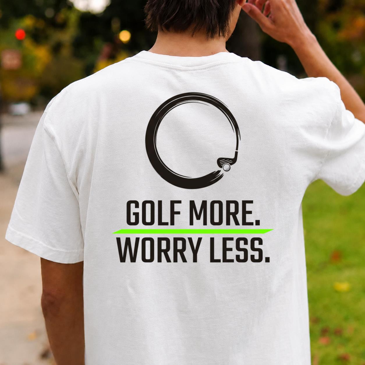 Golf More Worry Less Zen Circle