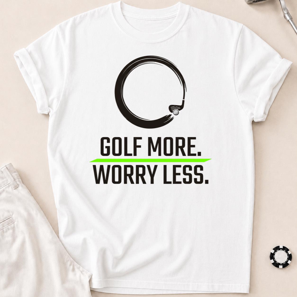 Golf More Worry Less Zen Circle