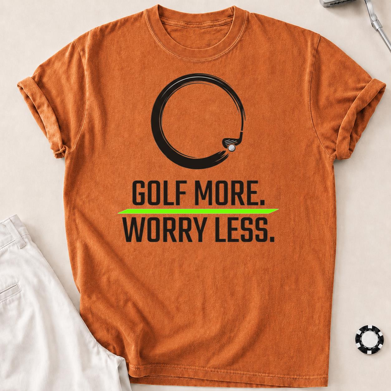 Golf More Worry Less Zen Circle