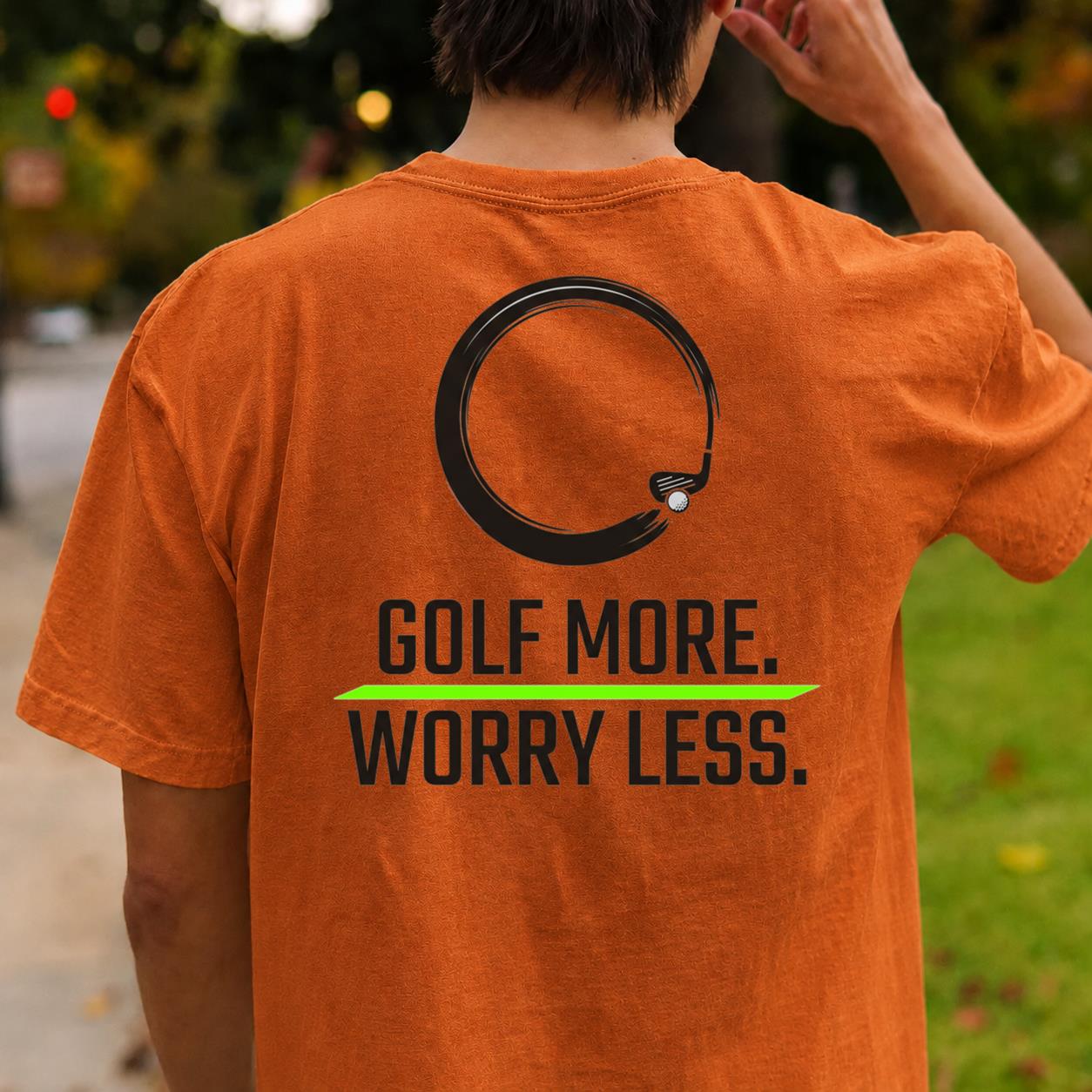 Golf More Worry Less Zen Circle