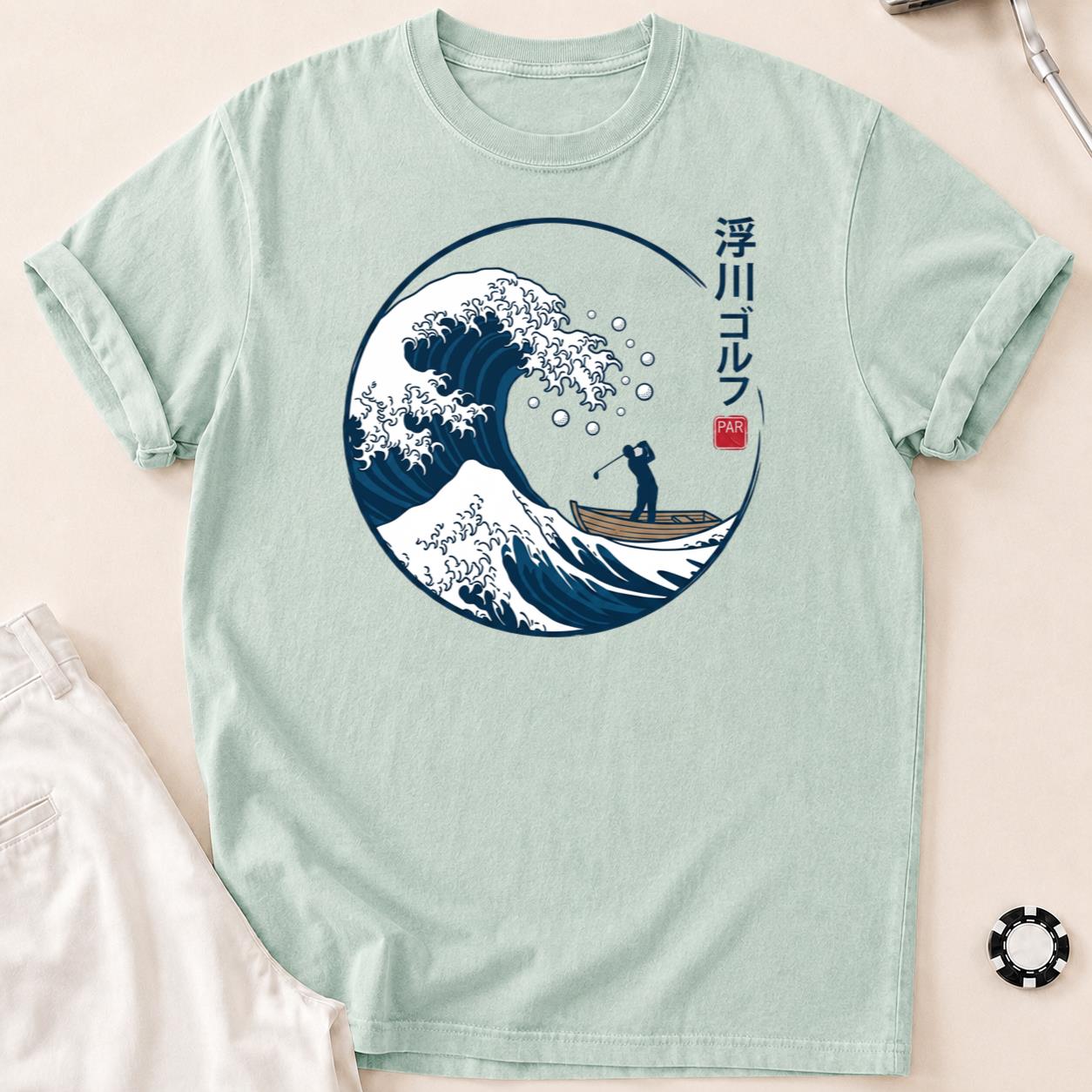 Great Wave Off Kanagawa Golf Par Golf Tee