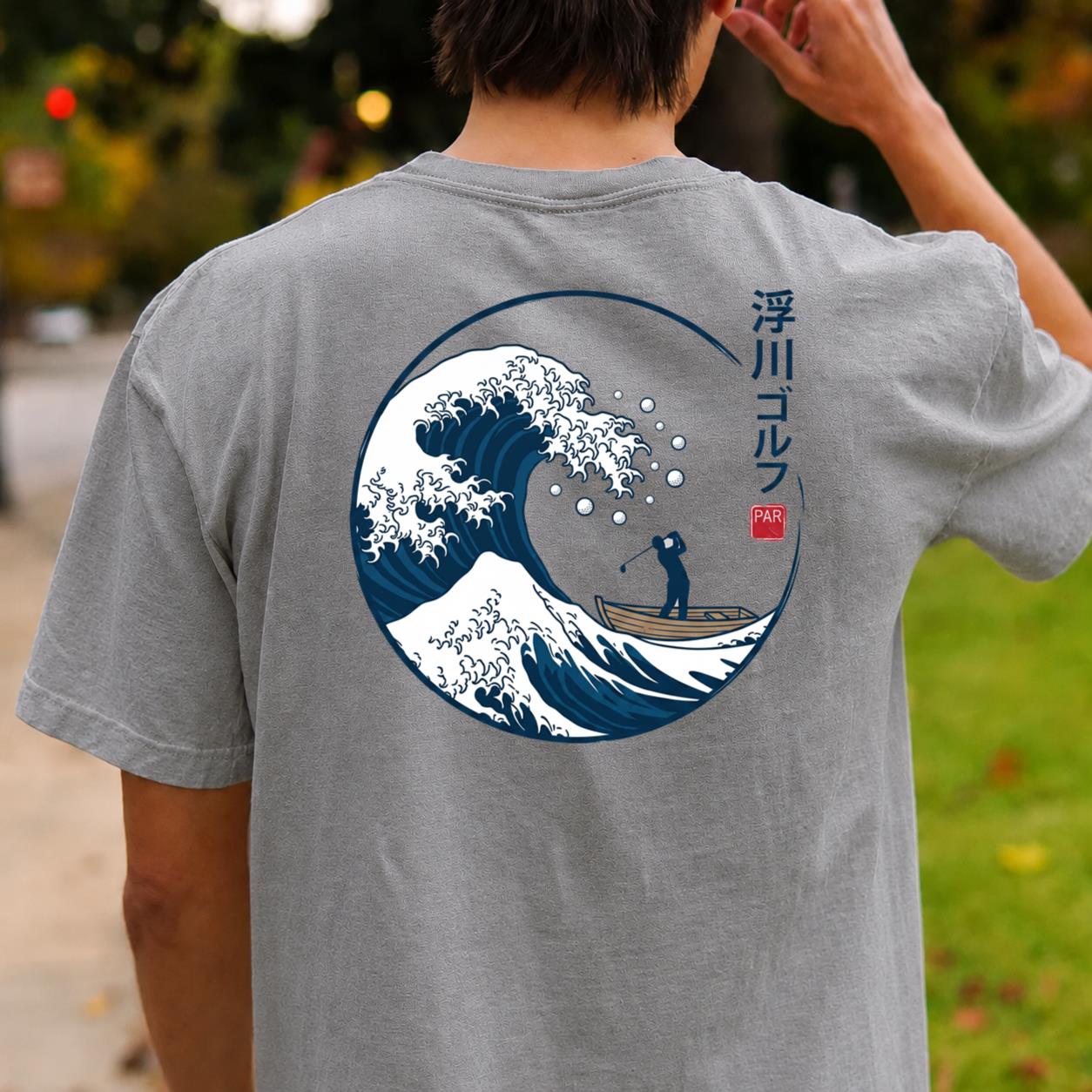 Great Wave Off Kanagawa Golf Par Golf Tee
