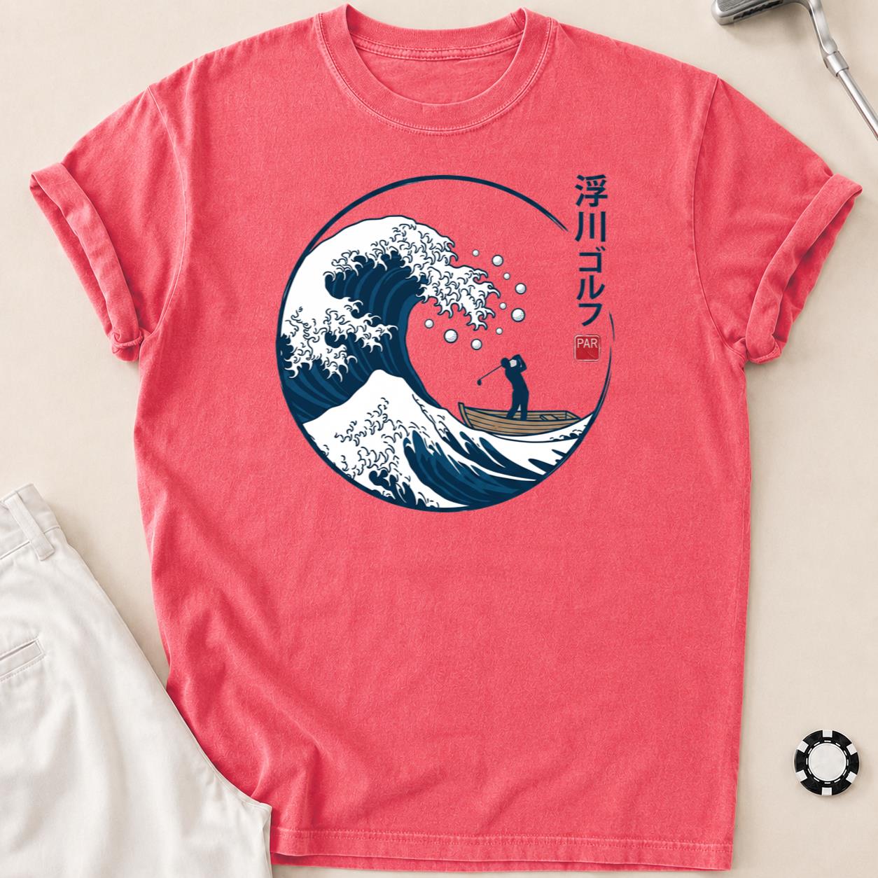 Great Wave Off Kanagawa Golf Par Golf Tee