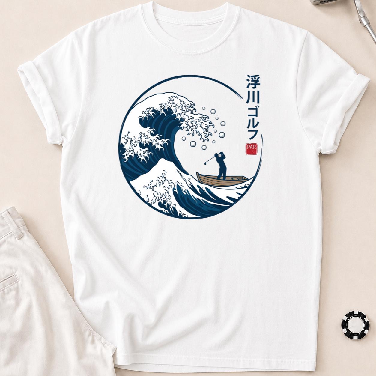 Great Wave Off Kanagawa Golf Par Golf Tee