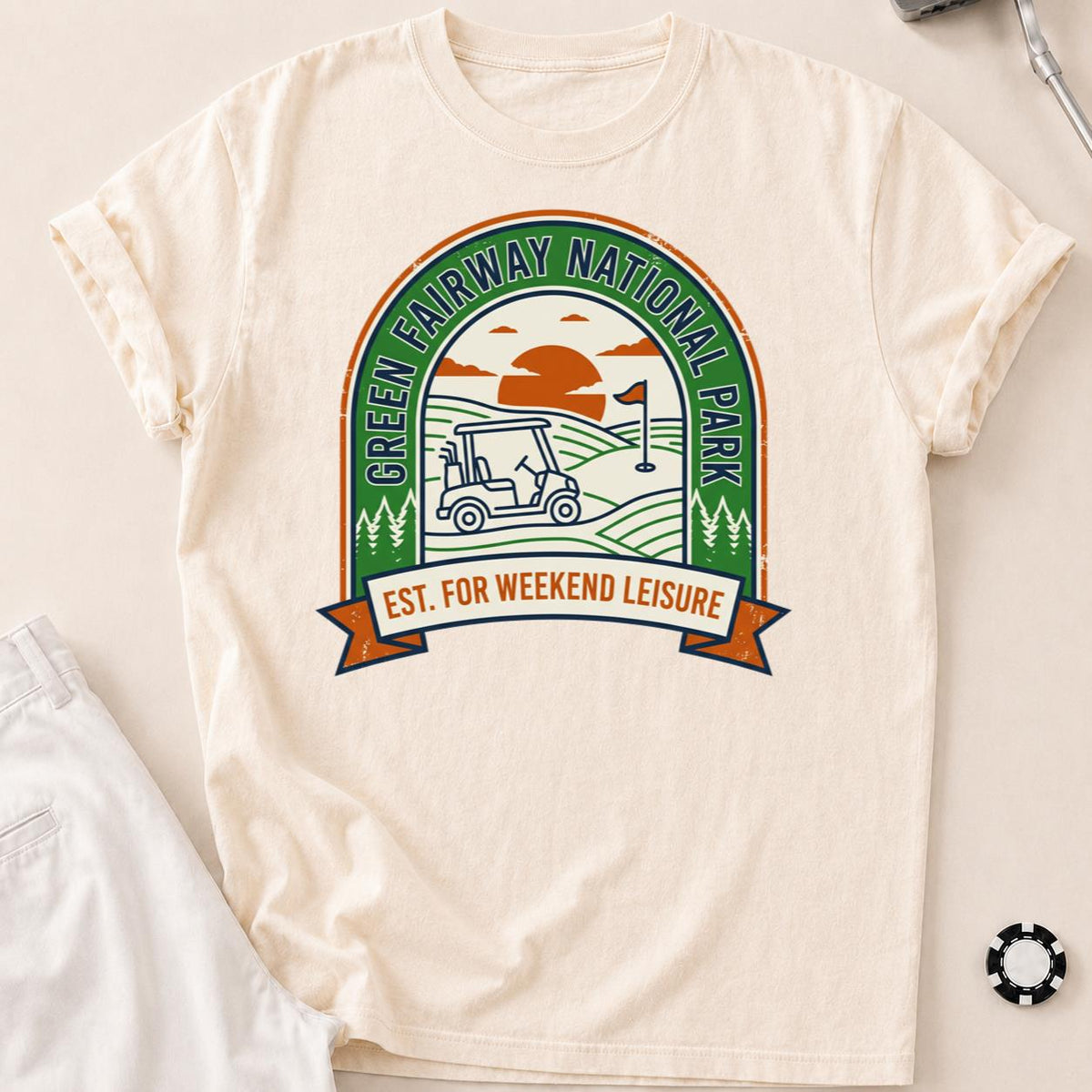 Green Fairway National Park Golf Tee