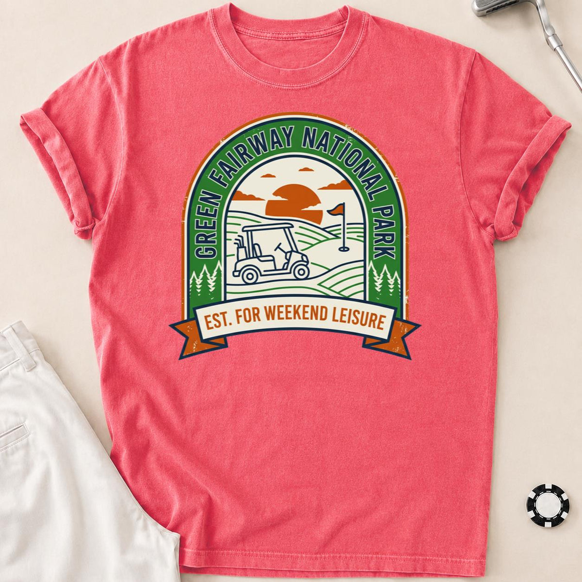 Green Fairway National Park Golf Tee