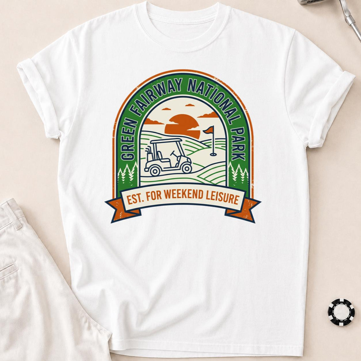 Green Fairway National Park Golf Tee