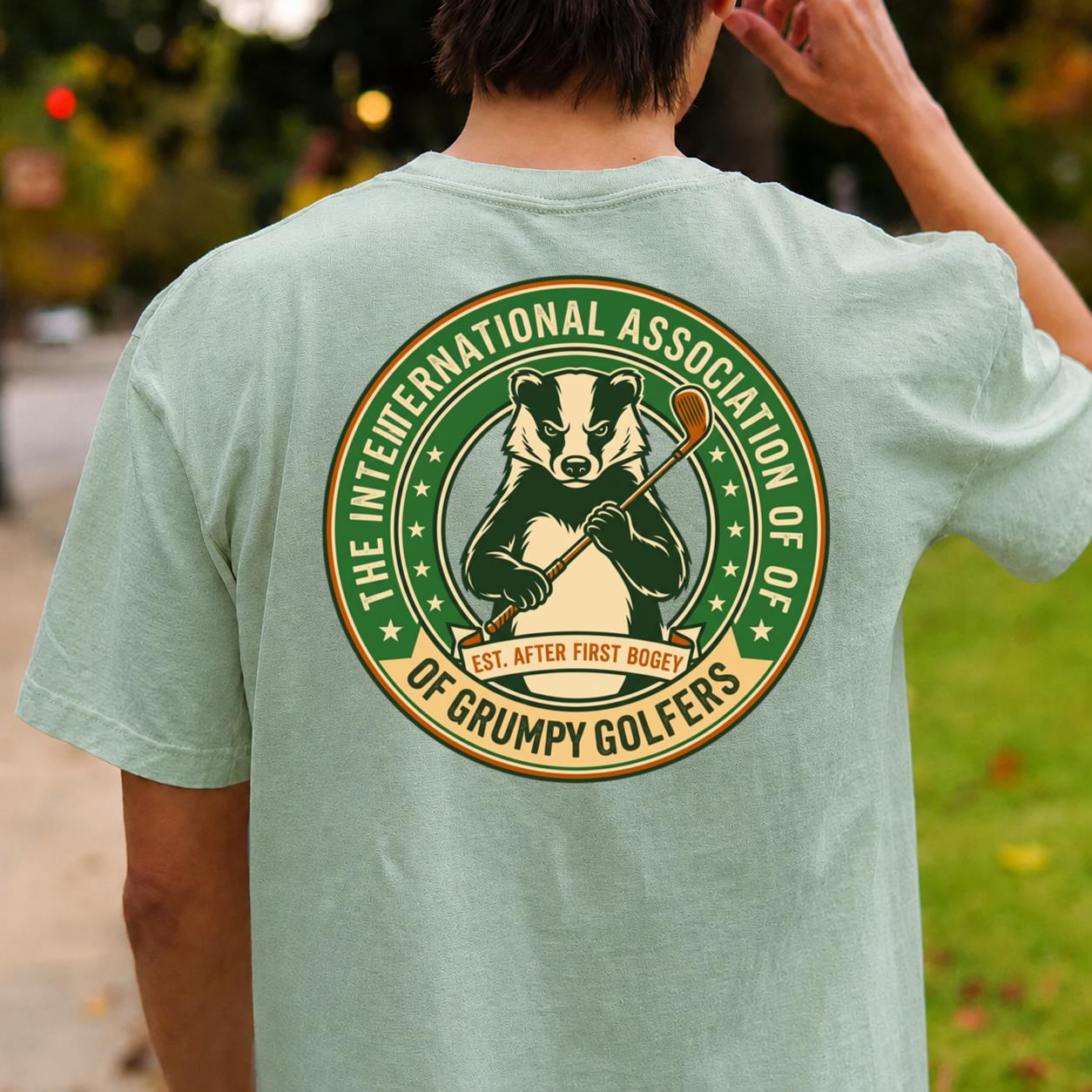 Grumpy Golfers Badger Badge