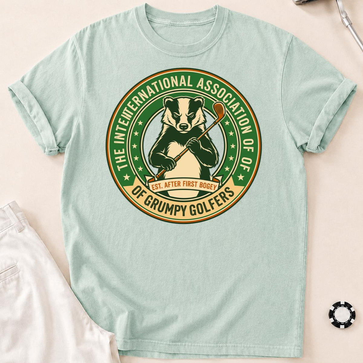 Grumpy Golfers Badger Badge