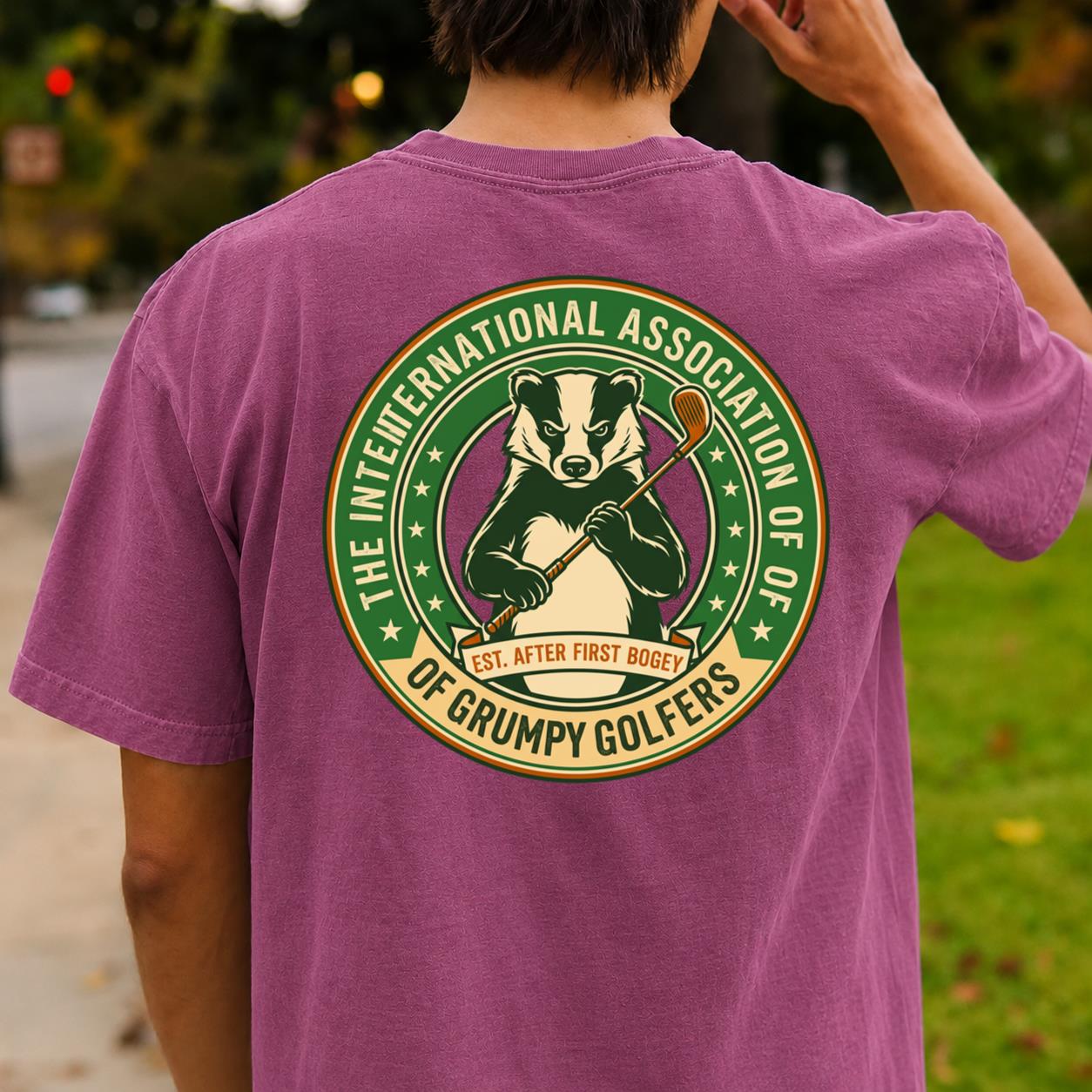 Grumpy Golfers Badger Badge