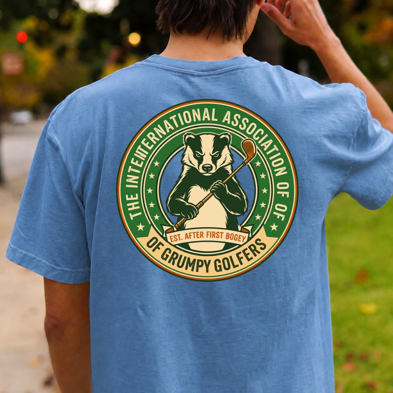 Grumpy Golfers Badger Badge