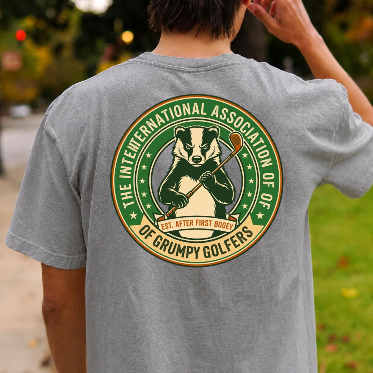 Grumpy Golfers Badger Badge
