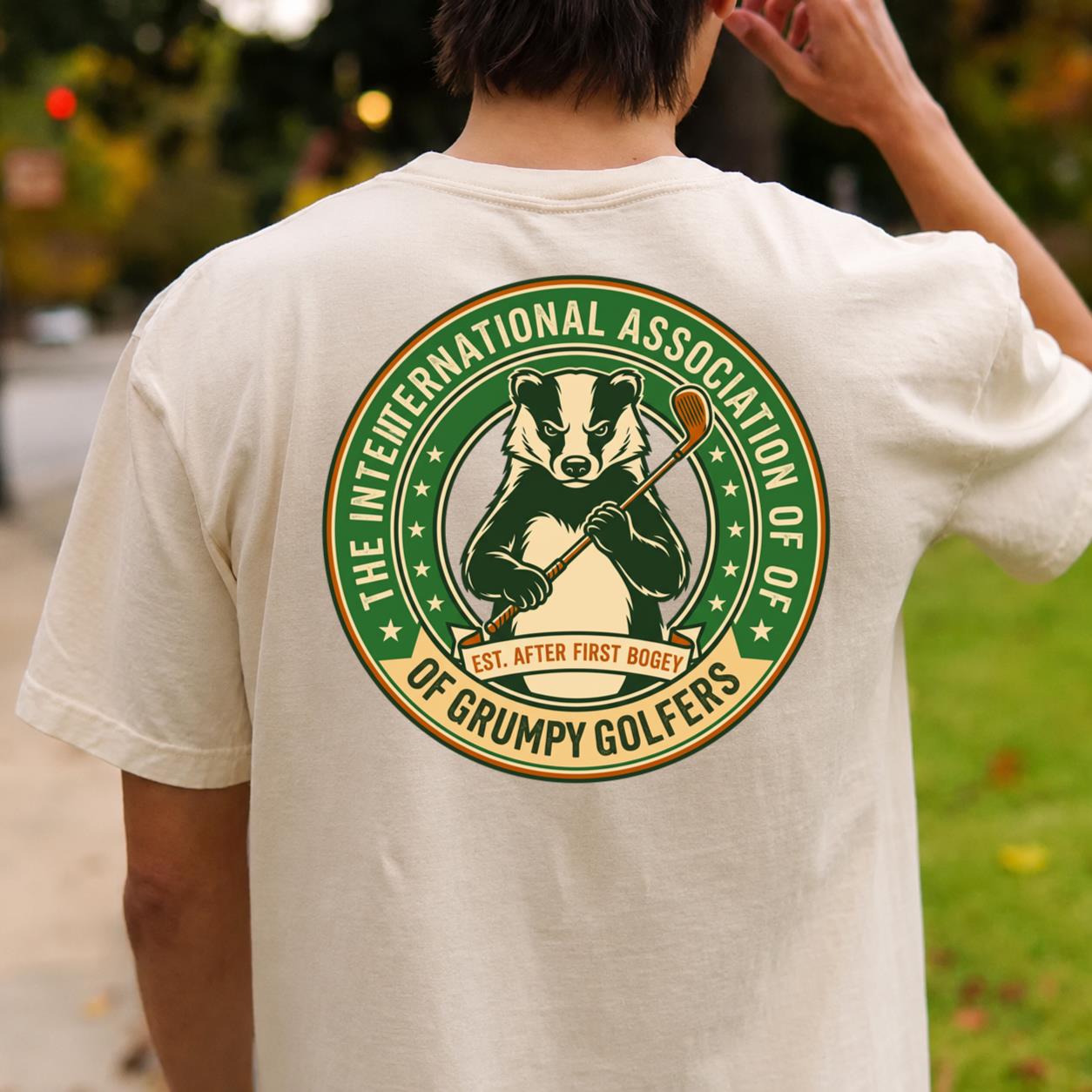 Grumpy Golfers Badger Badge