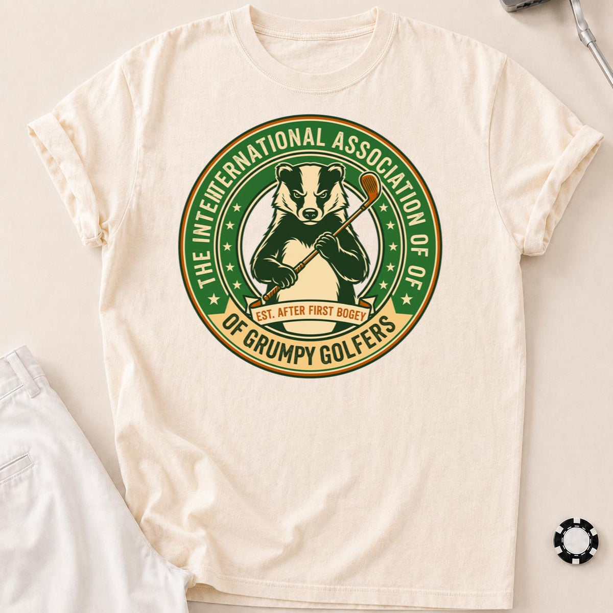 Grumpy Golfers Badger Badge
