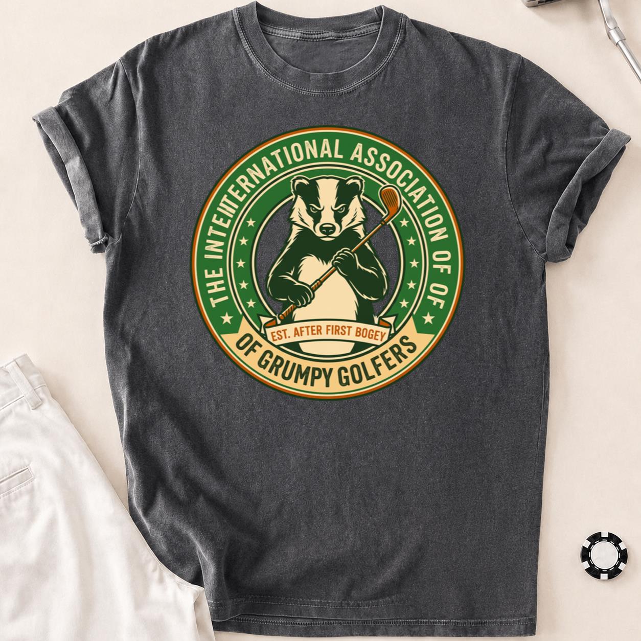 Grumpy Golfers Badger Badge