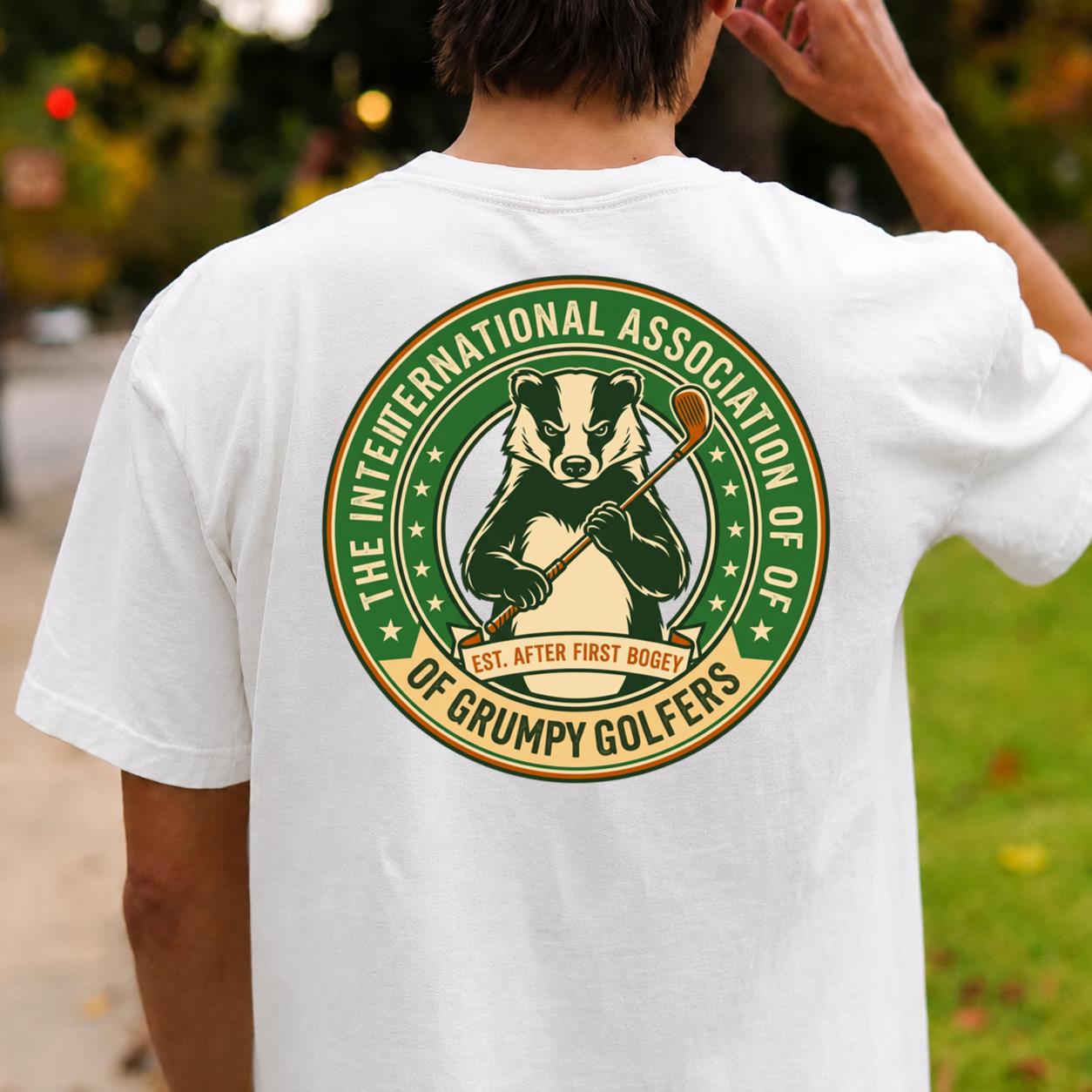 Grumpy Golfers Badger Badge