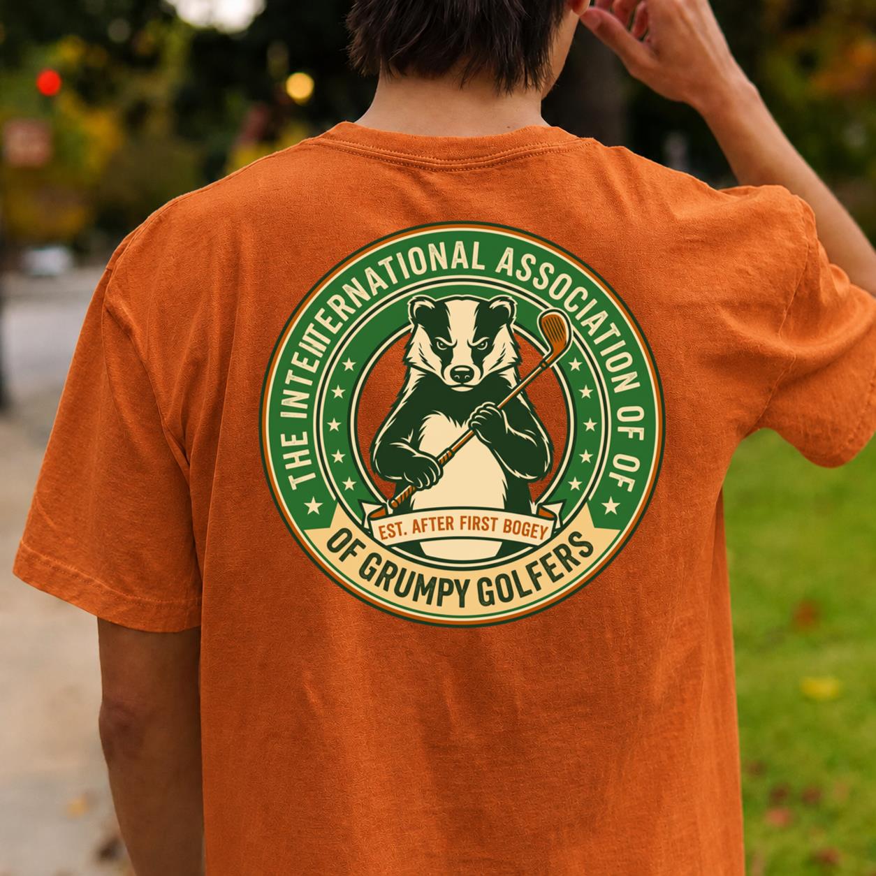 Grumpy Golfers Badger Badge