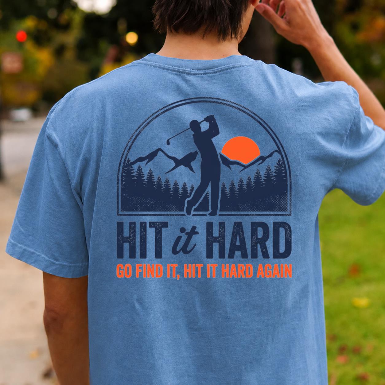 Hit It Hard Golf Mountain Tee