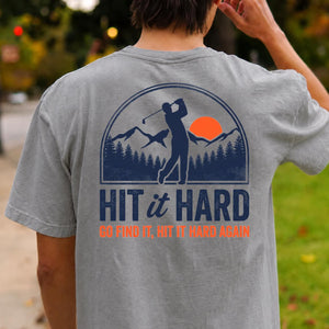 Hit It Hard Golf Mountain Tee