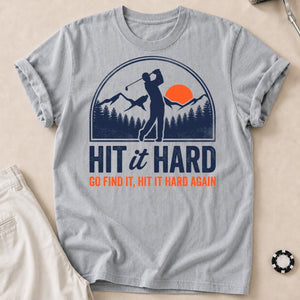 Hit It Hard Golf Mountain Tee
