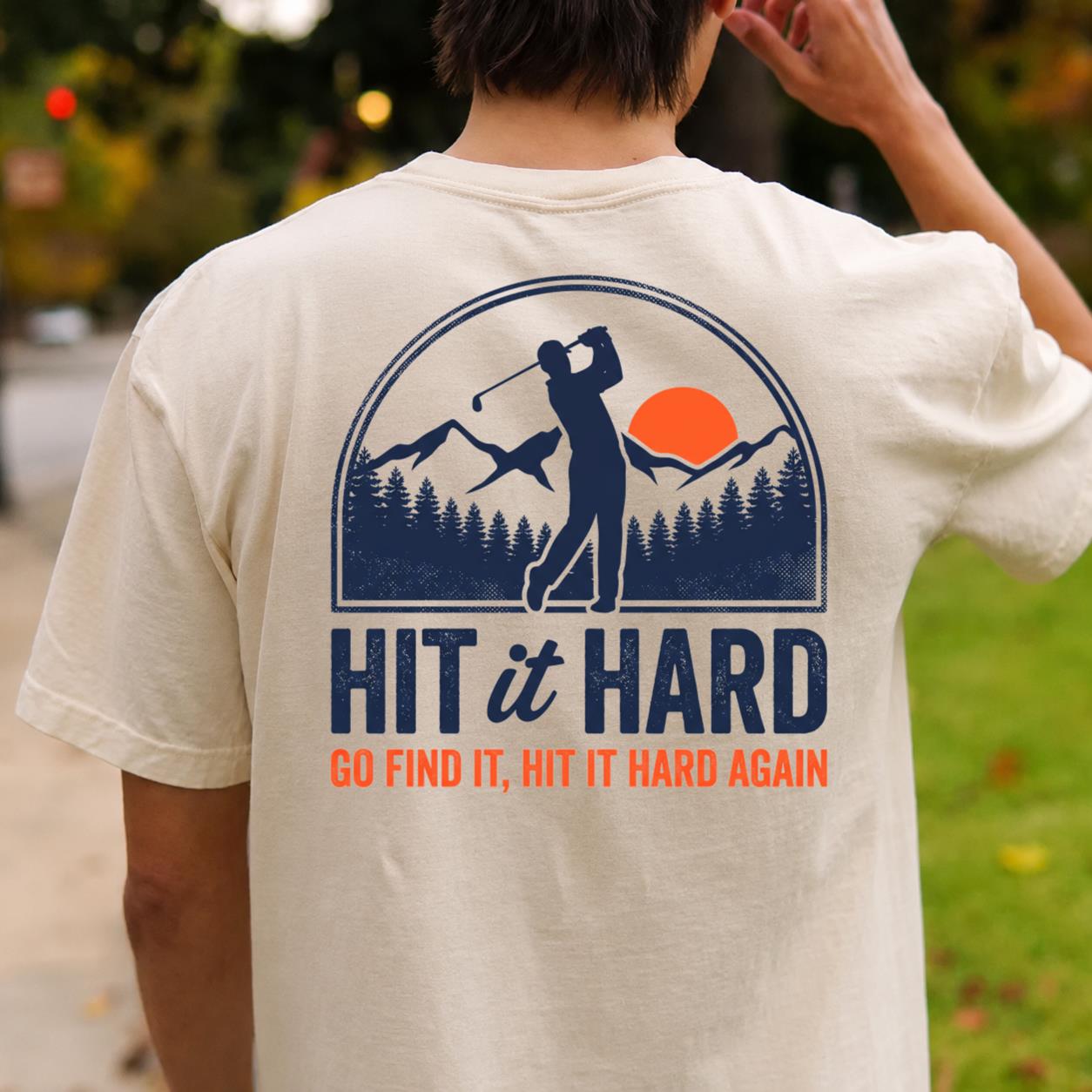 Hit It Hard Golf Mountain Tee