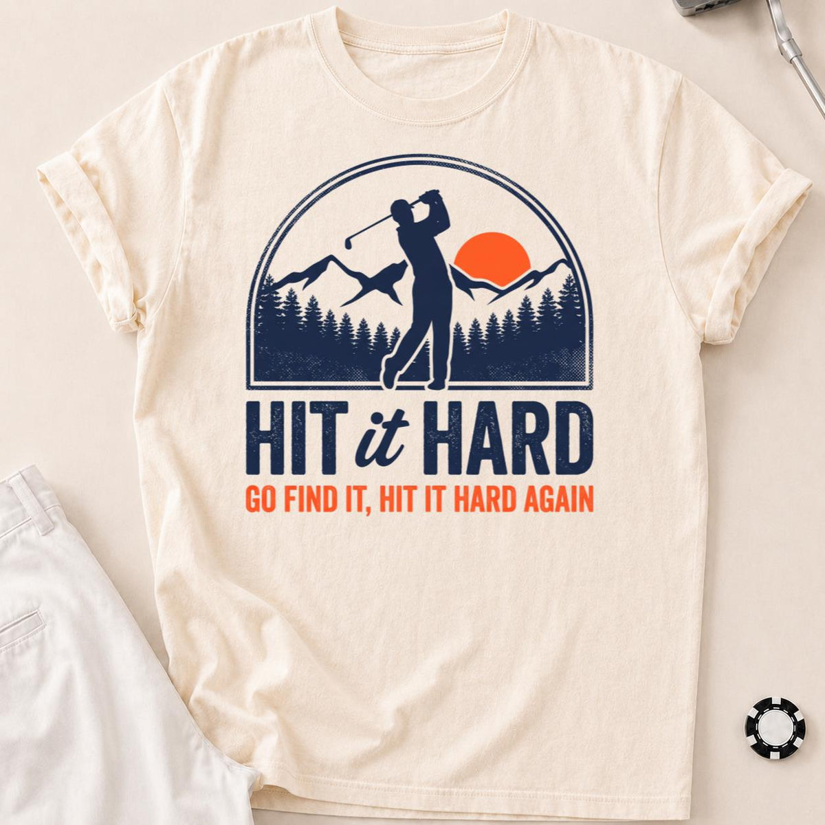 Hit It Hard Golf Mountain Tee