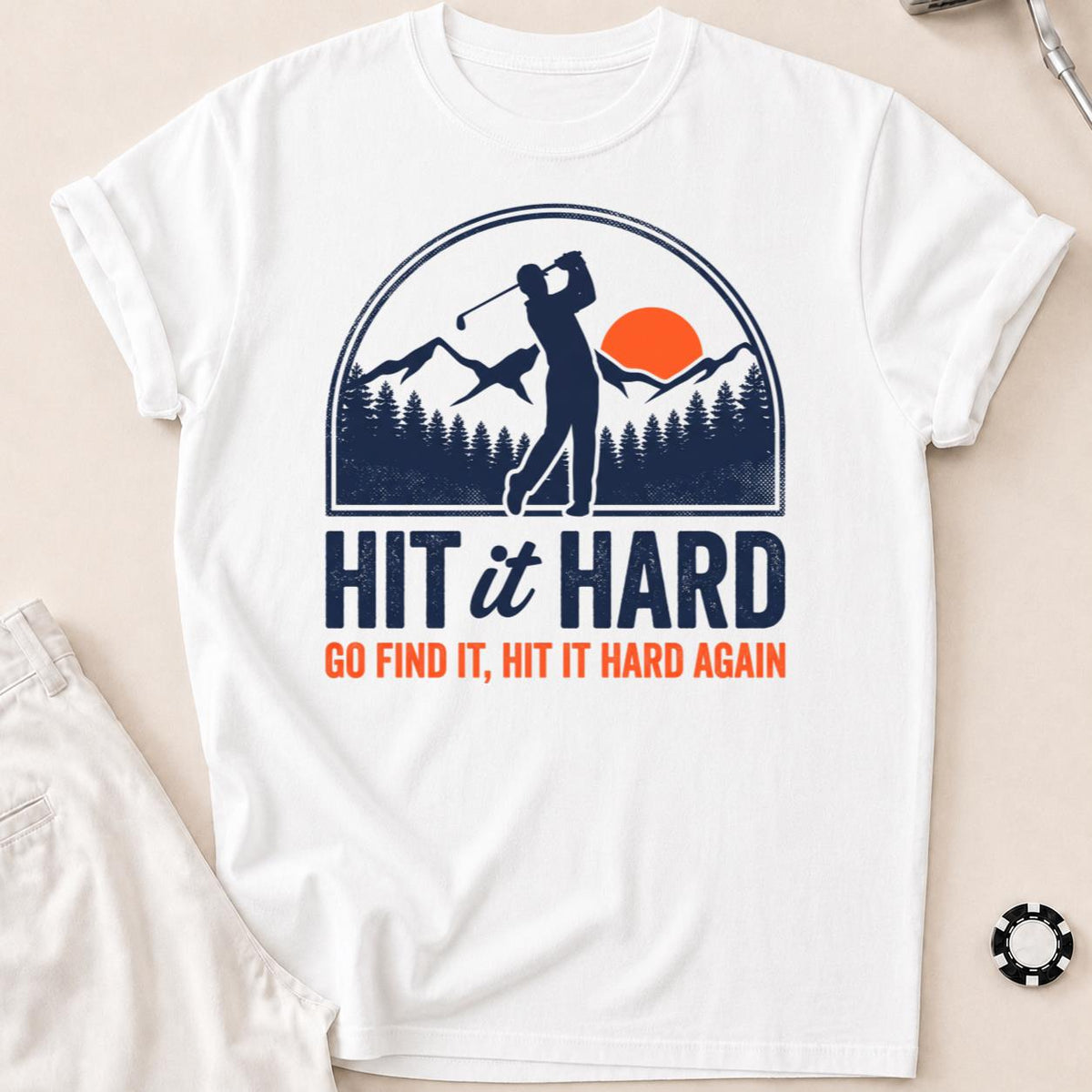 Hit It Hard Golf Mountain Tee