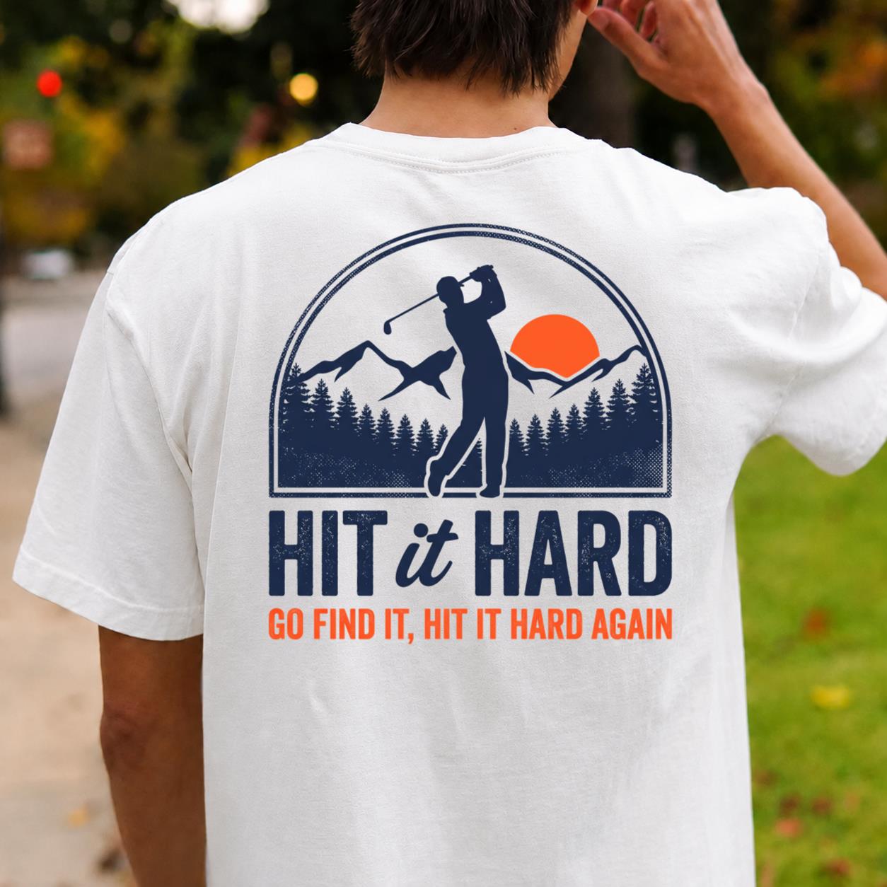 Hit It Hard Golf Mountain Tee