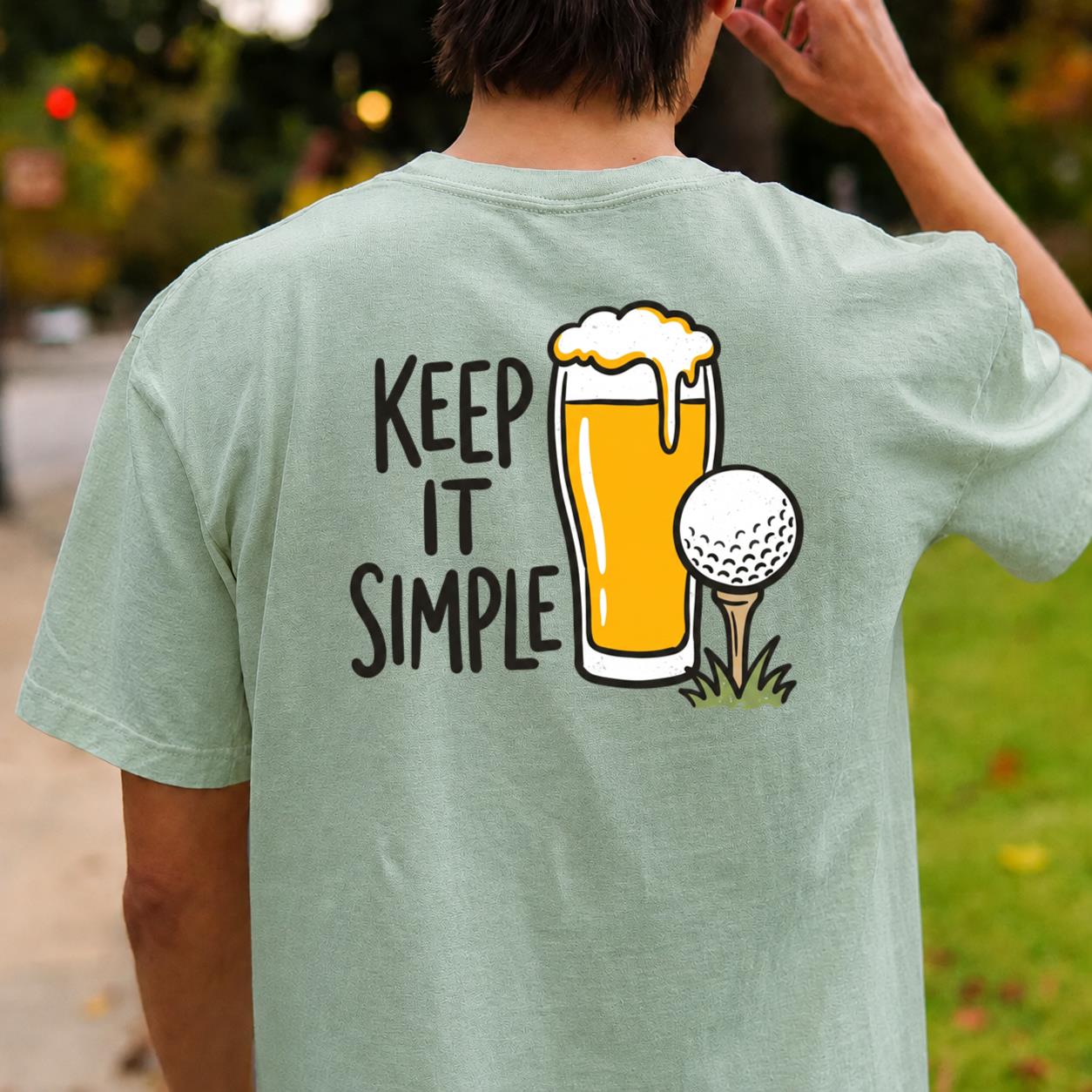 Keep It Simple Golf Beer Tee