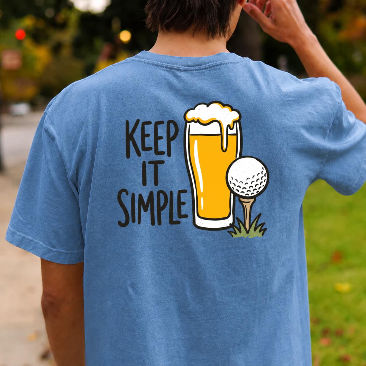 Keep It Simple Golf Beer Tee