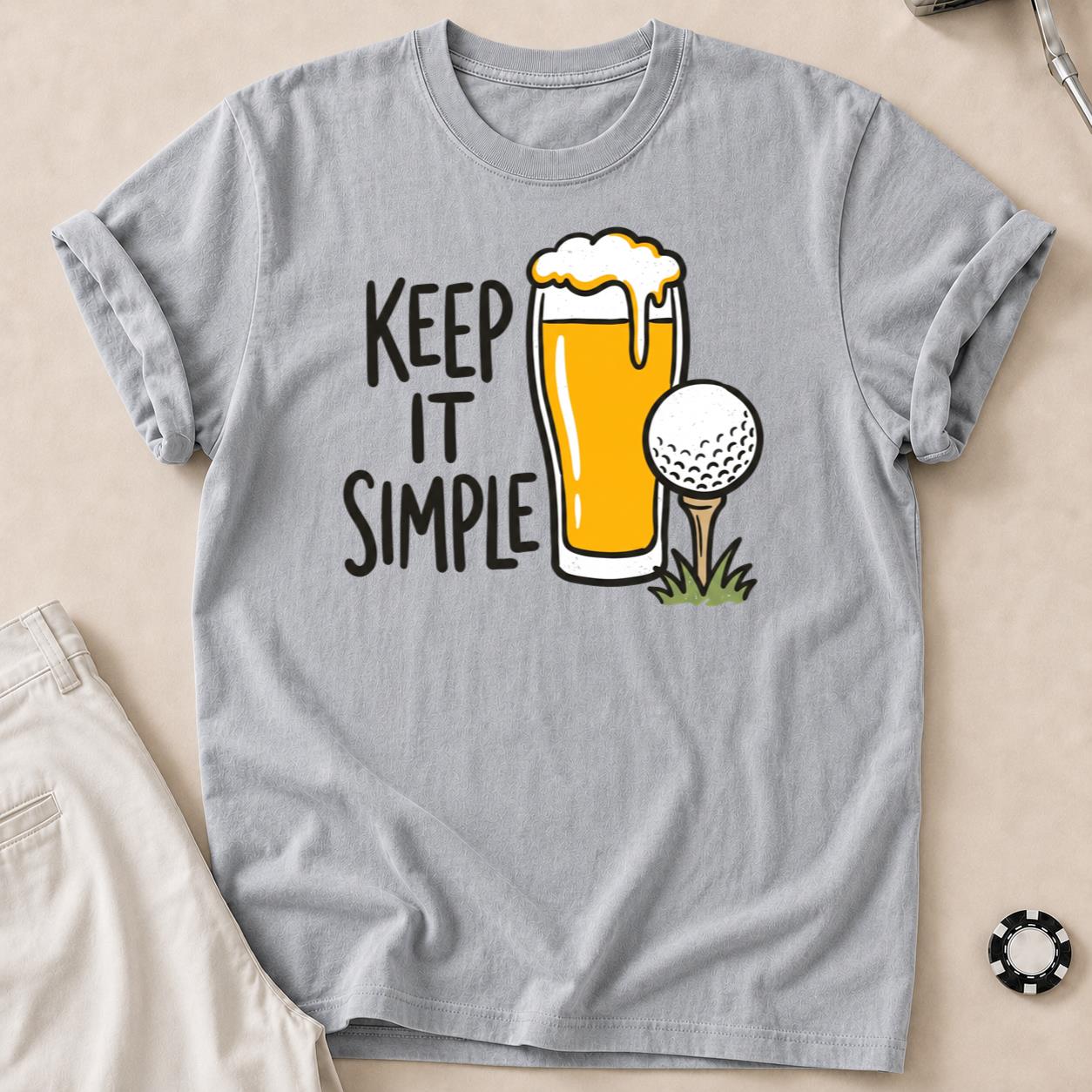 Keep It Simple Golf Beer Tee