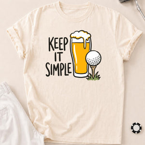 Keep It Simple Golf Beer Tee