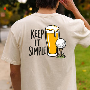 Keep It Simple Golf Beer Tee