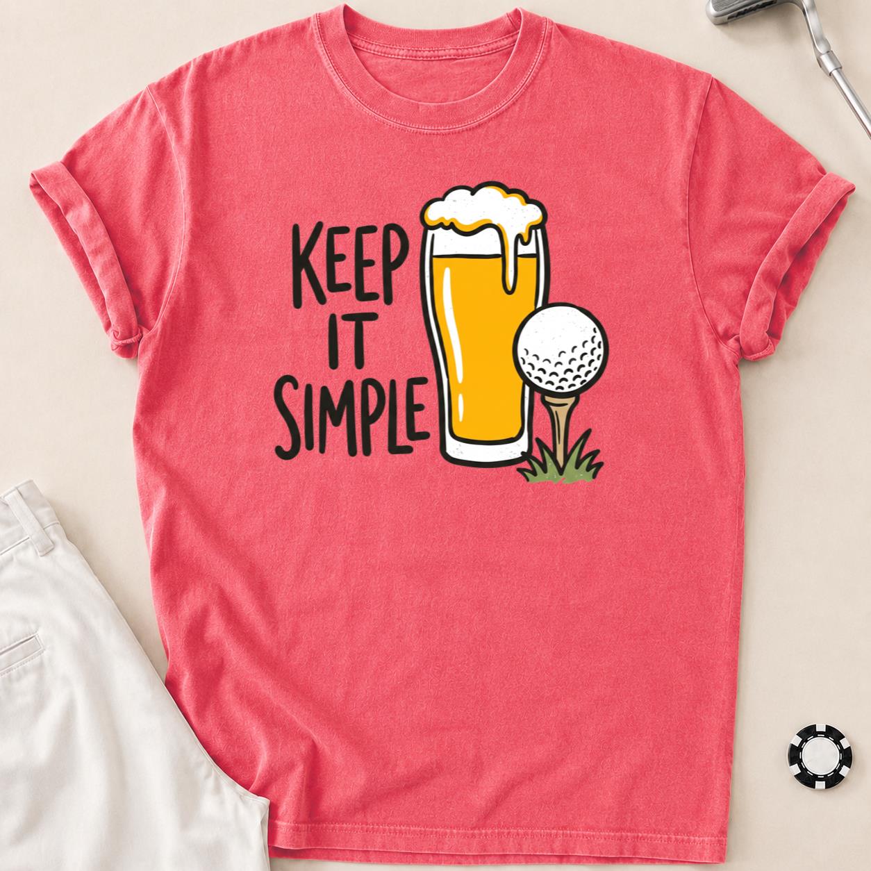 Keep It Simple Golf Beer Tee