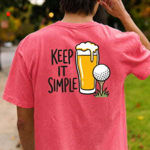 Keep It Simple Golf Beer Tee