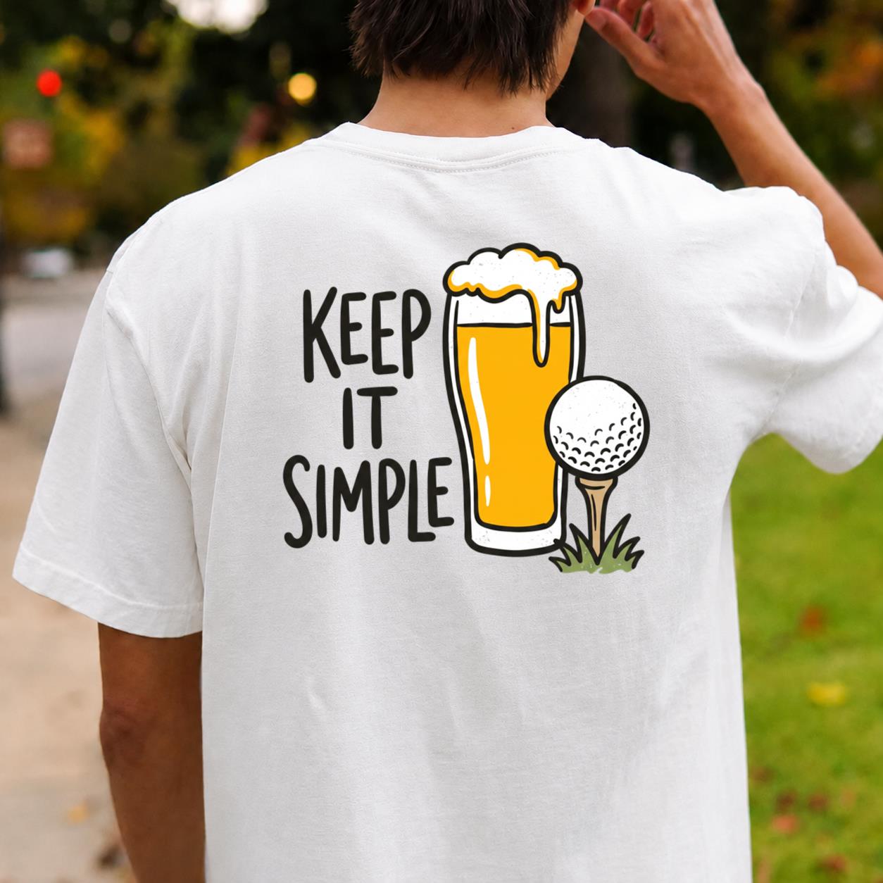 Keep It Simple Golf Beer Tee