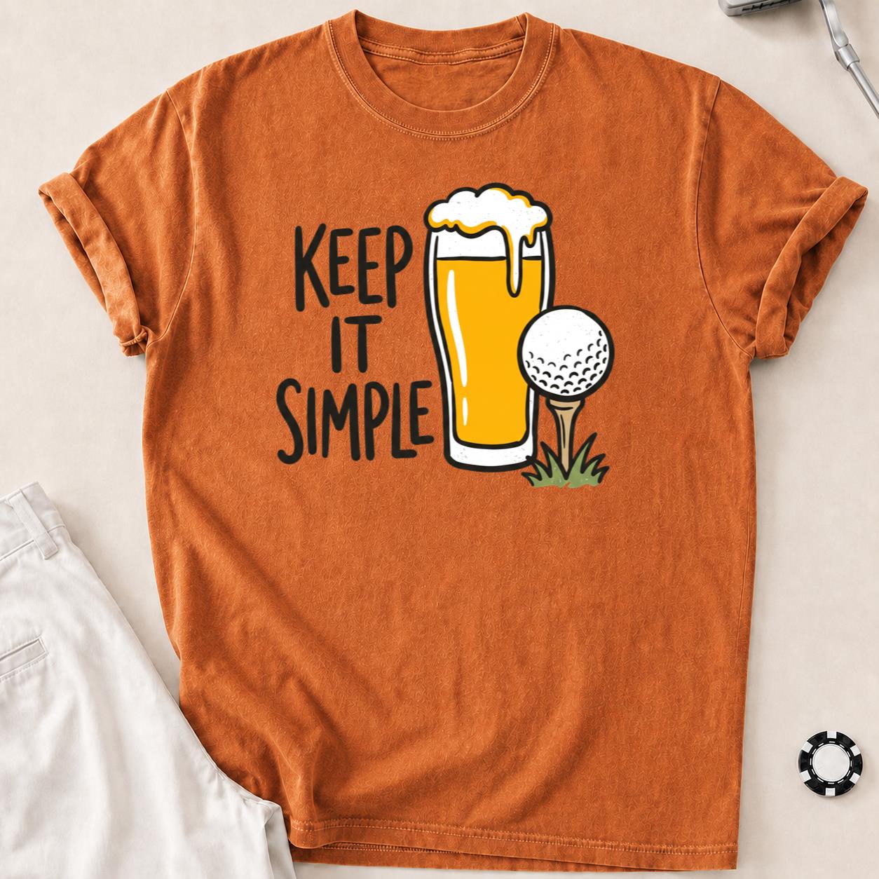 Keep It Simple Golf Beer Tee