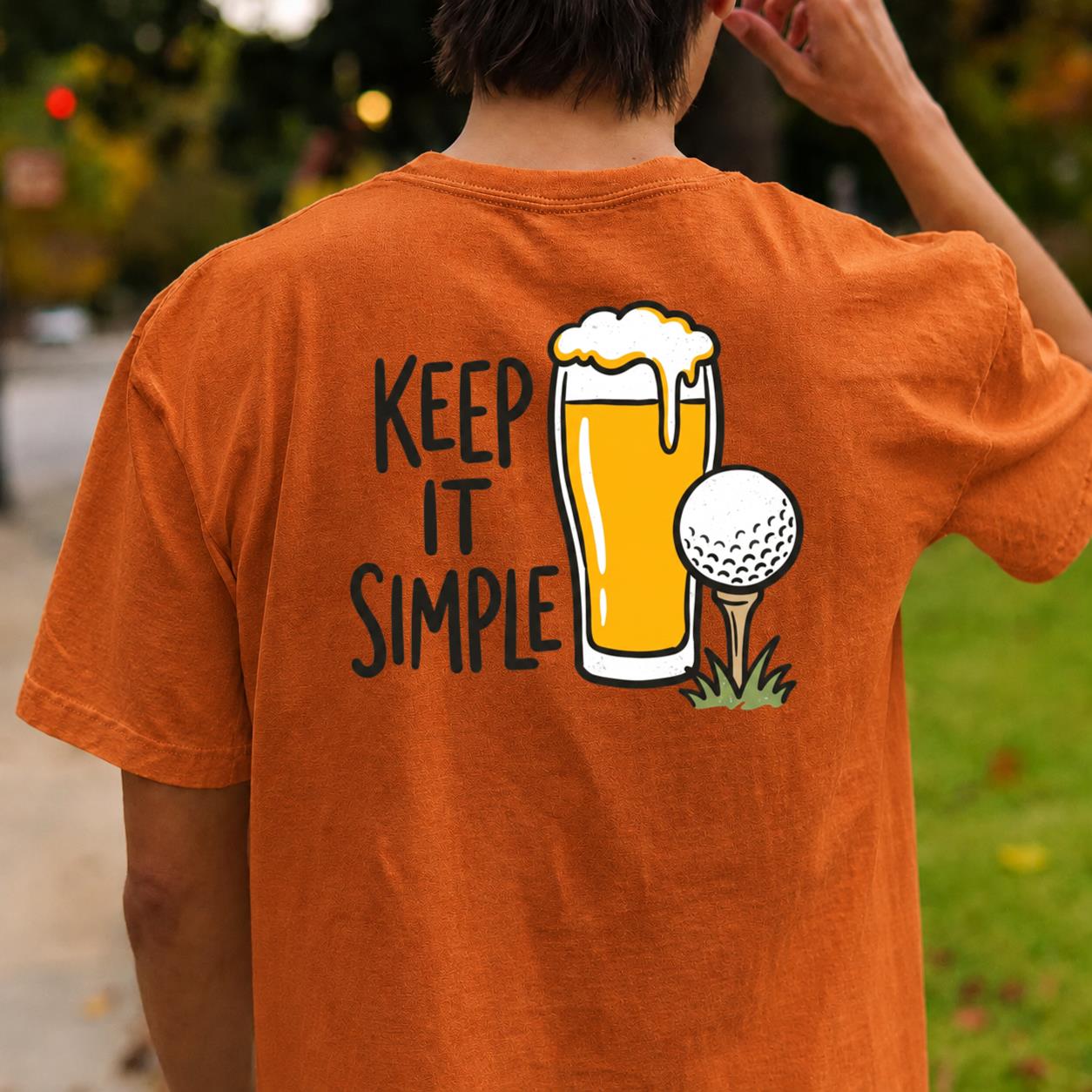 Keep It Simple Golf Beer Tee