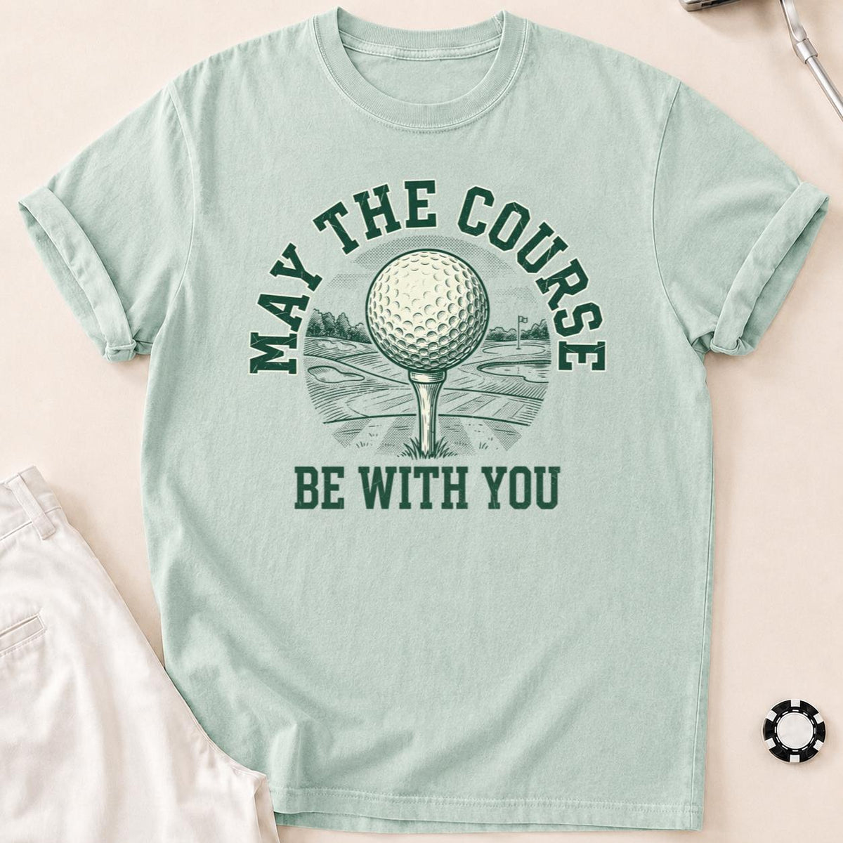May The Course Be With You Retro Tee
