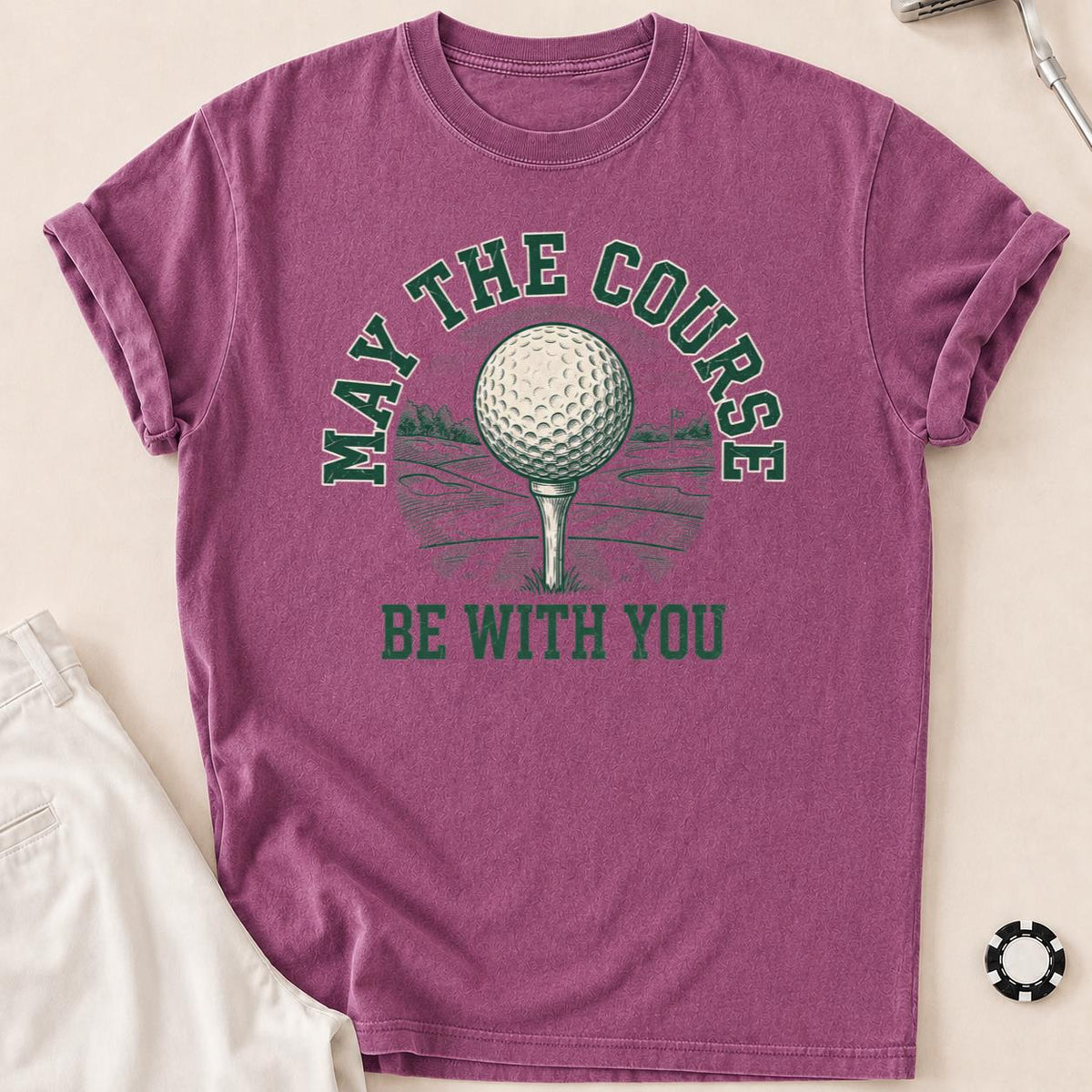 May The Course Be With You Retro Tee