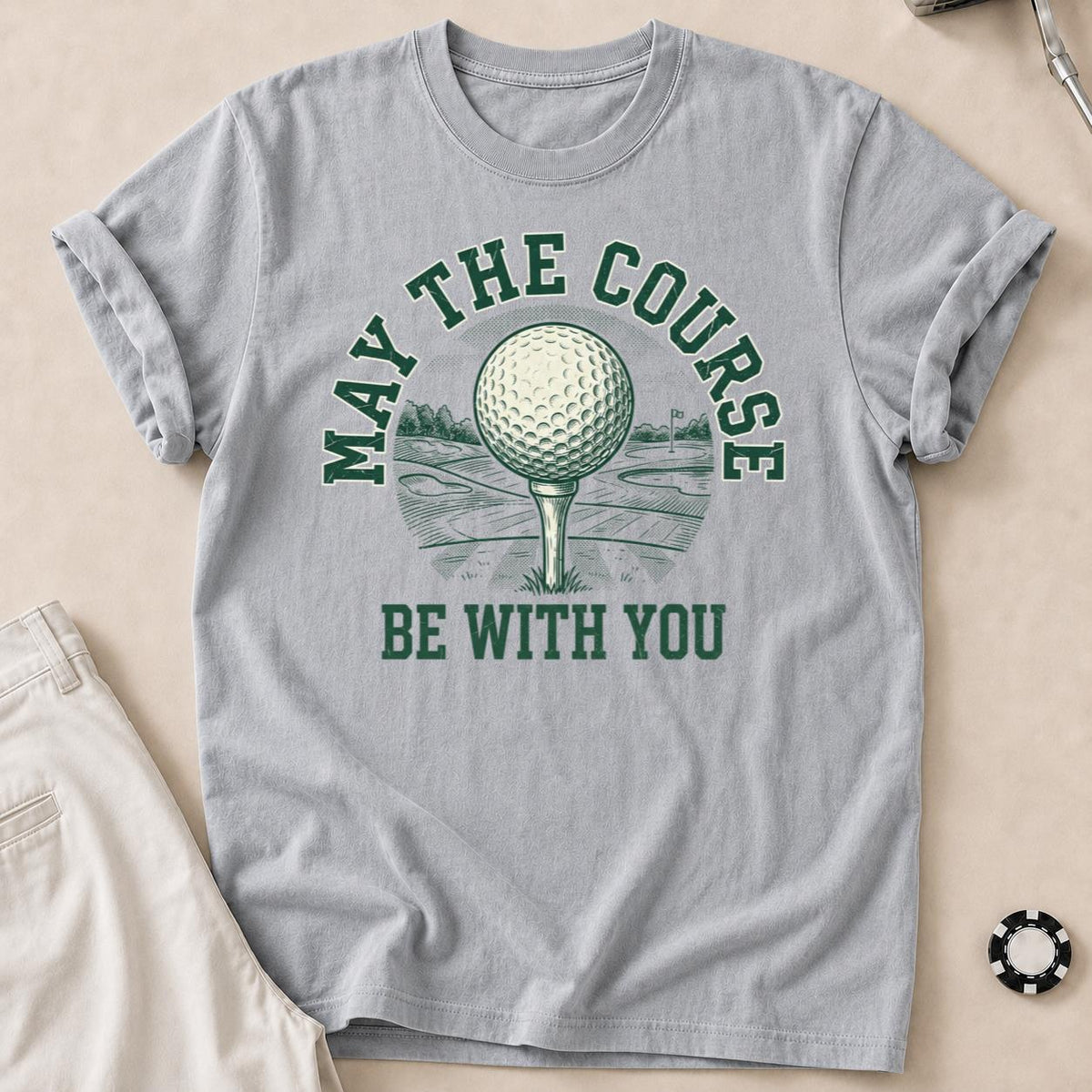 May The Course Be With You Retro Tee