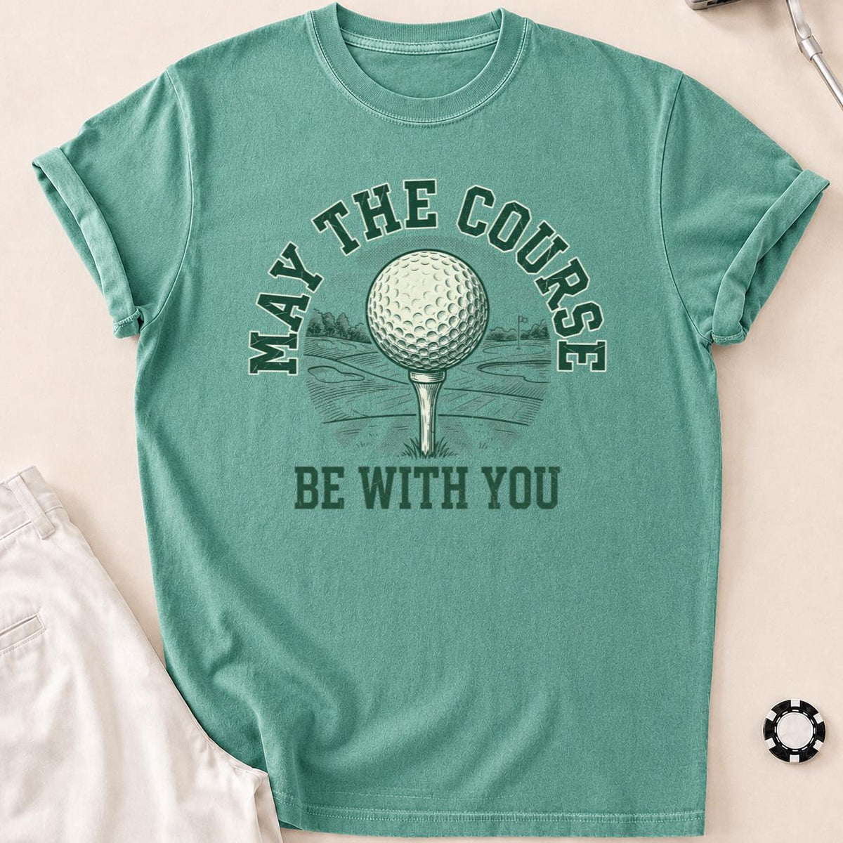 May The Course Be With You Retro Tee