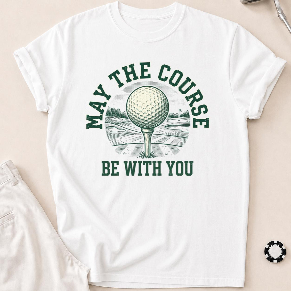 May The Course Be With You Retro Tee