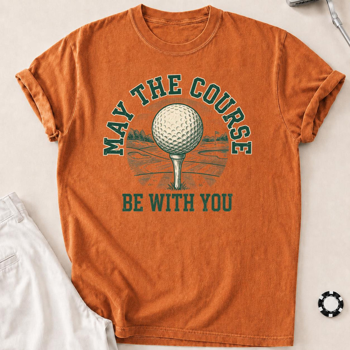 May The Course Be With You Retro Tee