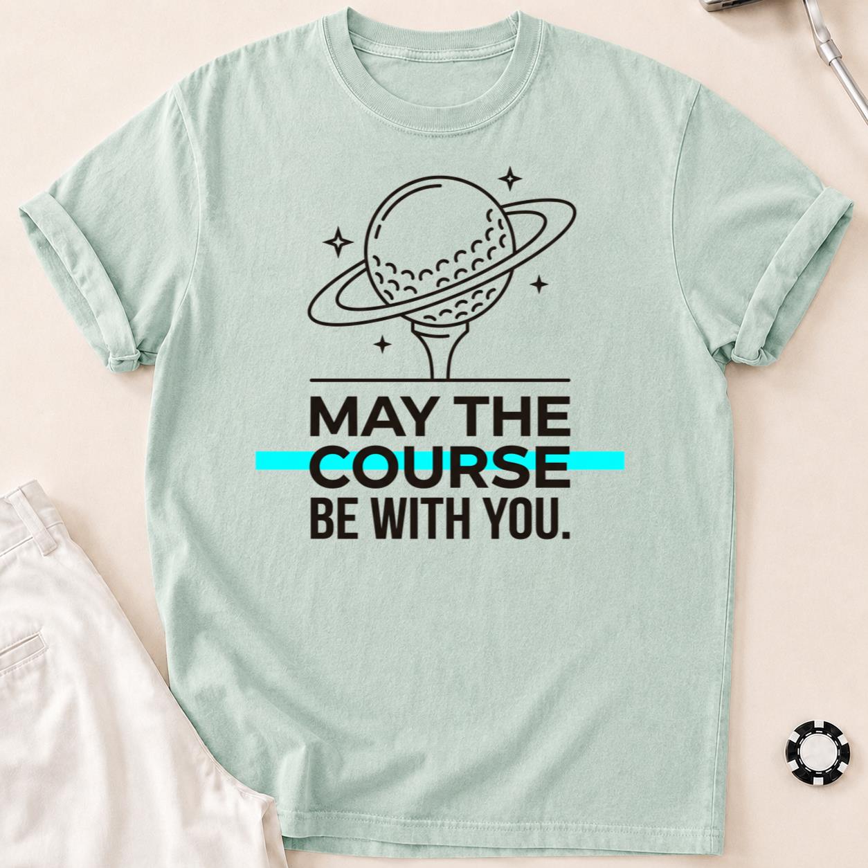May The Course Be With You Space Tee