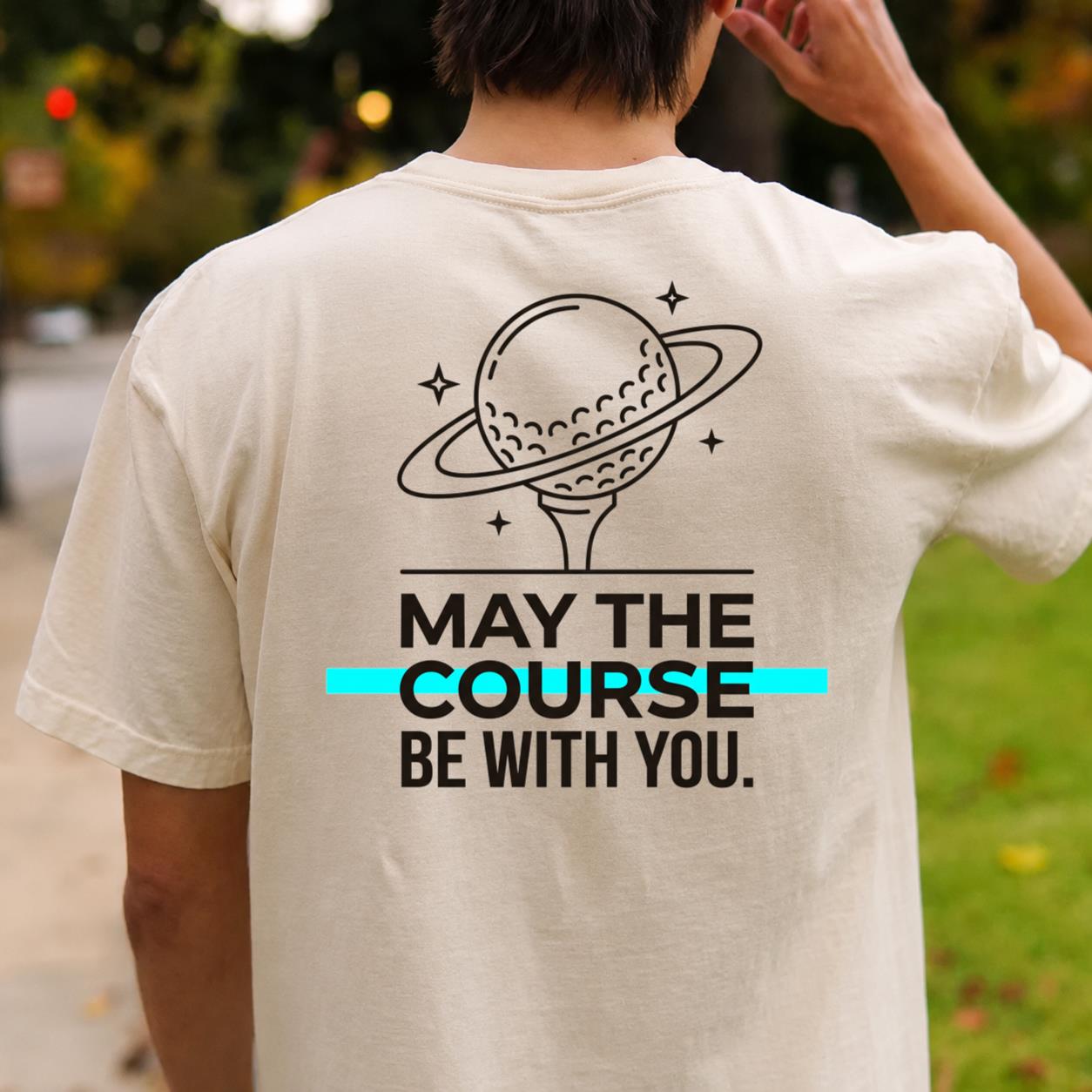 May The Course Be With You Space Tee