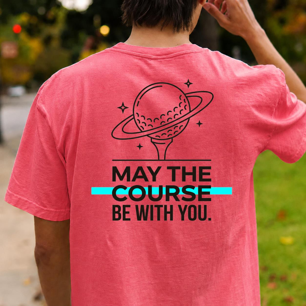 May The Course Be With You Space Tee