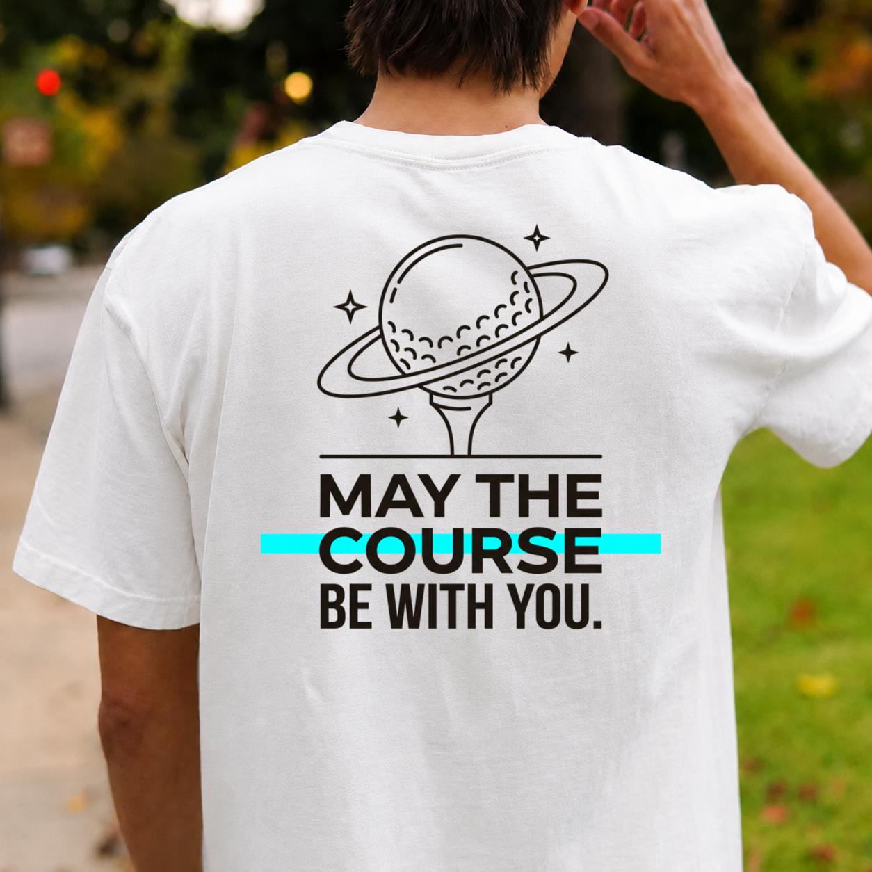 May The Course Be With You Space Tee