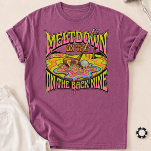 Meltdown On The Back Nine Golf Tee