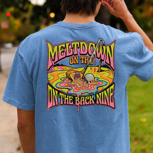 Meltdown On The Back Nine Golf Tee